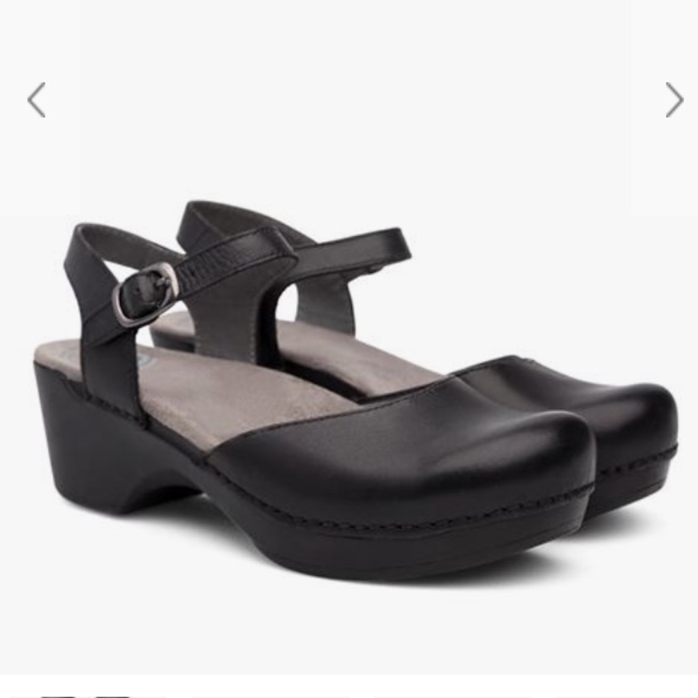 Dansko Sam full grain black leather size 38.